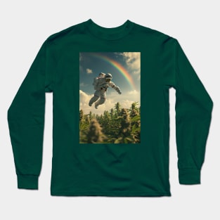 Astronaut In A Weed Garden #2 Long Sleeve T-Shirt